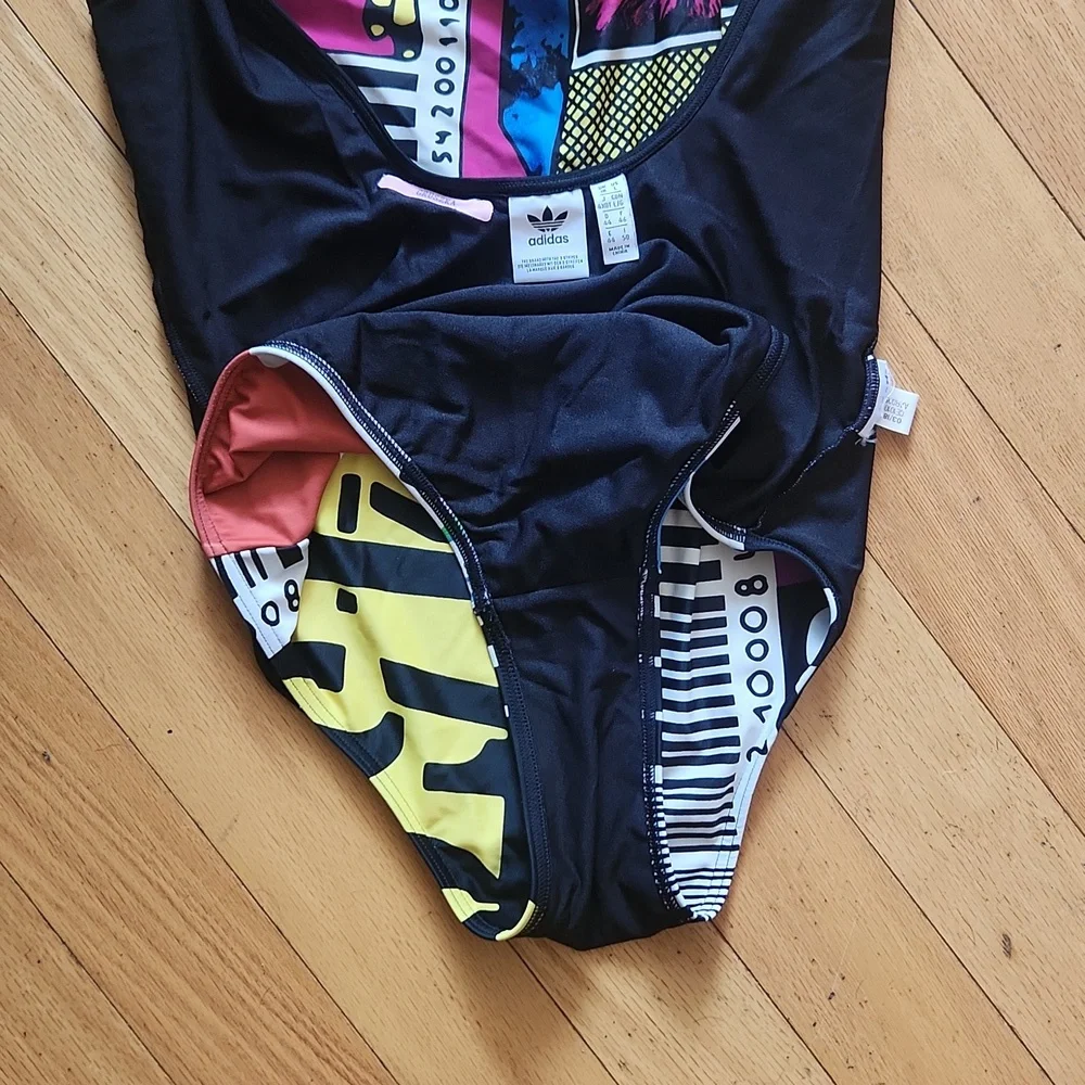 Adidas barcode one piece swim/bodysuit - Picture 3 of 6